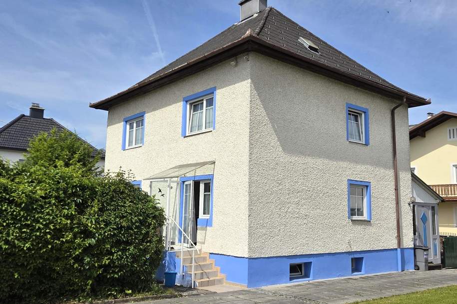 Charmantes Wohnhaus zum Renovieren mit 788 m² großem Grundstück in der begehrten Schlüsselhof-Siedlung, Haus-kauf, 375.000,€, 4400 Steyr(Stadt)