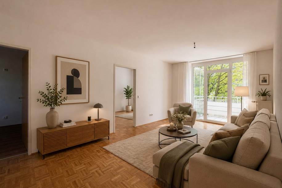 Helle 3-Zimmer-Wohnung mit Balkon und Tiefgaragenplatz in Linz-Ebelsberg! Bezug ab SOFORT!, Wohnung-miete, 863,59,€, 4030 Linz(Stadt)