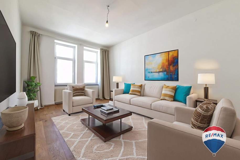 Lichtdurchflutete 3-Zimmer-Altbauwohnung im 3. Liftstock, Wohnung-kauf, 349.000,€, 1150 Wien 15., Rudolfsheim-Fünfhaus