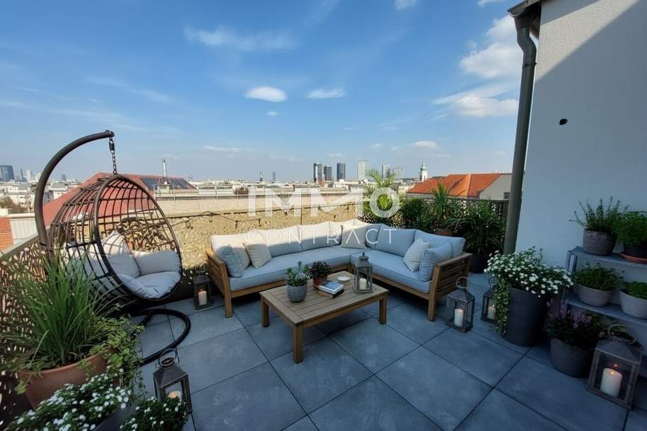 Außergewöhnliche Architektur im Neubau mit hohen Decken! Osterrasse + Westterrasse! Provisionsfrei, Wohnung-kauf, 1.098.500,€, 1030 Wien 3., Landstraße
