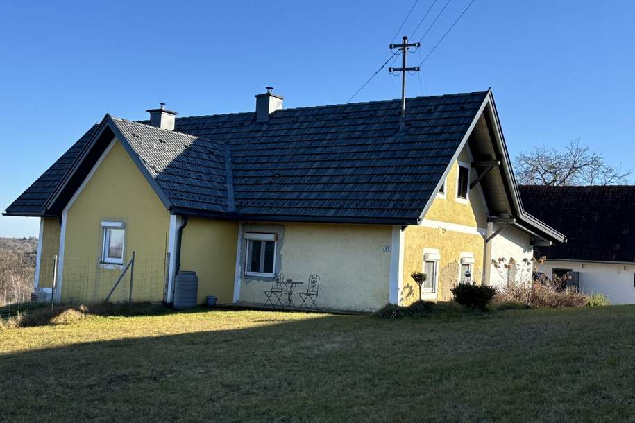 Wohnhaus/Ferienhaus inkl. Wirtschaftsgebäude mit wunderschöner Aussicht, Haus-kauf, 249.000,€, 8341 Südoststeiermark