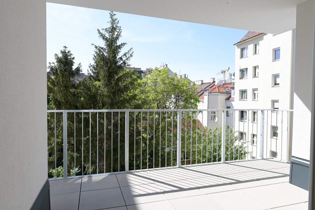 Neubauwohnung gleich beim Reumannplatz – 2-Zimmerwohnung mit Balkon, hell und freundlich! Incl. Heizung und WW