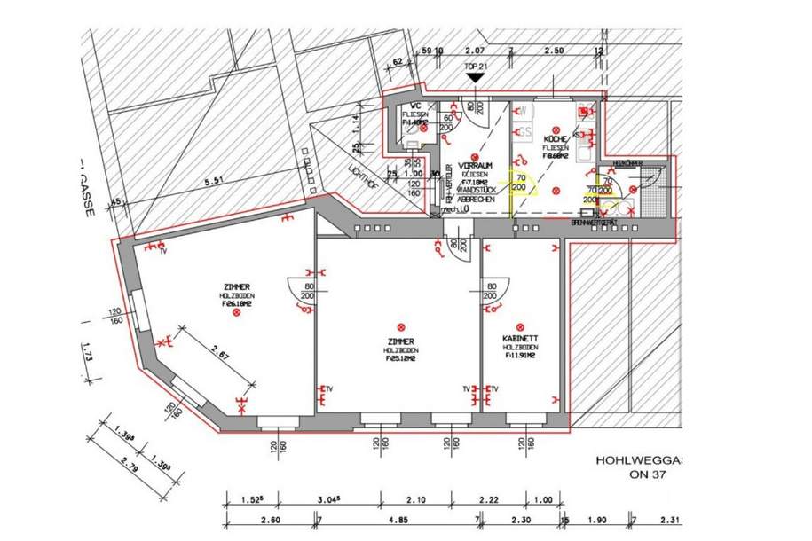 3 Zimmer Stilvolle Altbau-Wohnung in gefragter Toplage 1030 Wien, Wohnung-kauf, 499.000,€, 1030 Wien 3., Landstraße