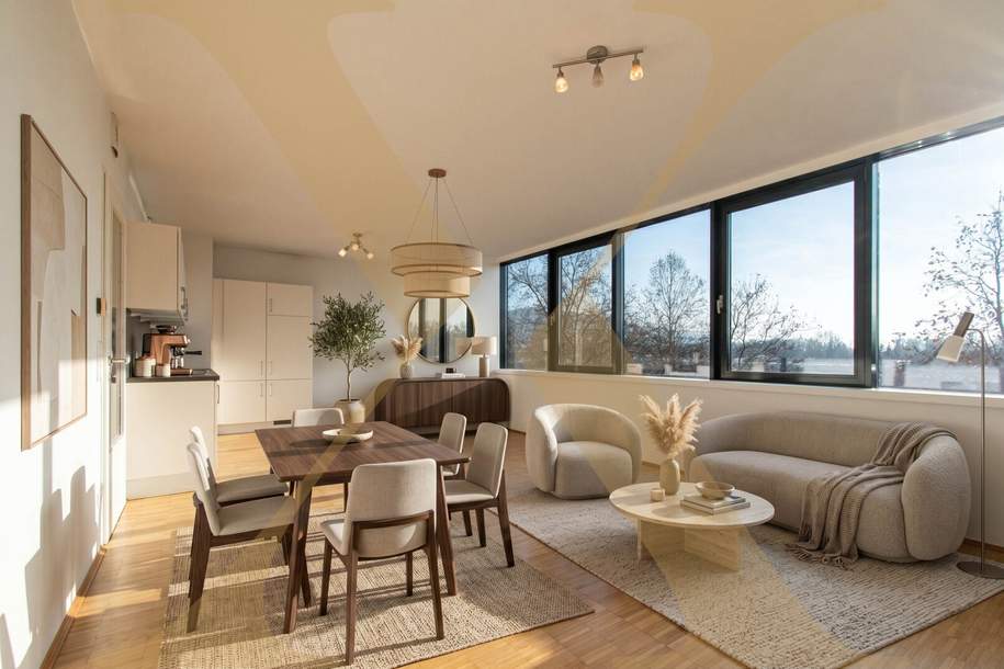 Gut aufgeteilte 2-Zimmer-Wohnung mit Einbauküche in Linz/Urfahr nähe JKU zu vermieten!, Wohnung-miete, 899,00,€, 4040 Linz(Stadt)