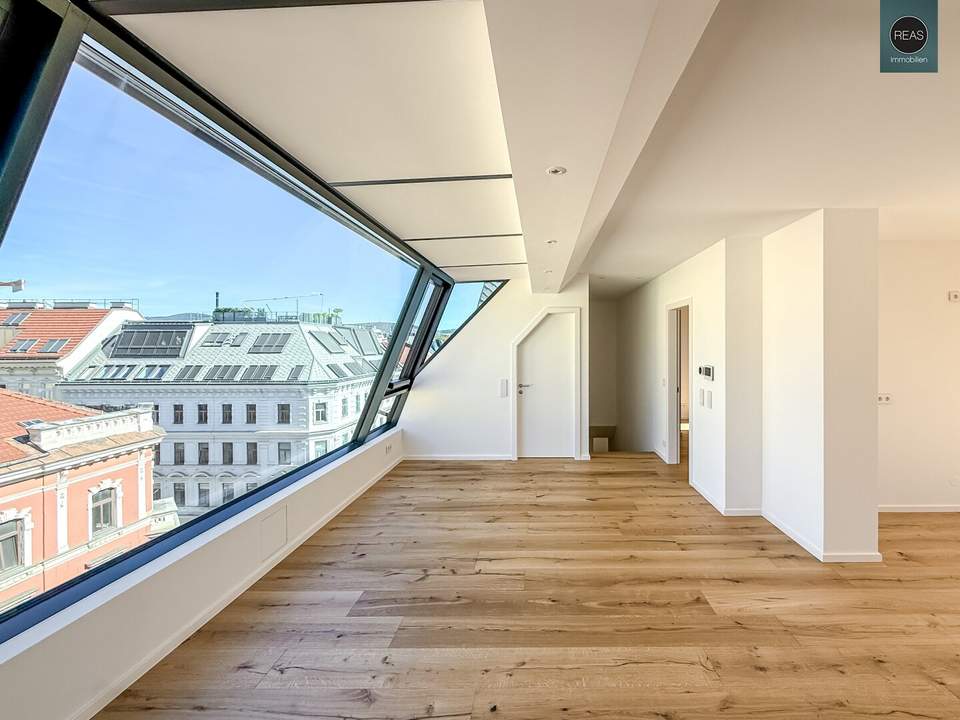 Erstbezug: Luxuriöse Dachgeschoss - Maisonette Wohnung mit Terrasse in Währinger Toplage! Klimatisiert, Smart-Home!