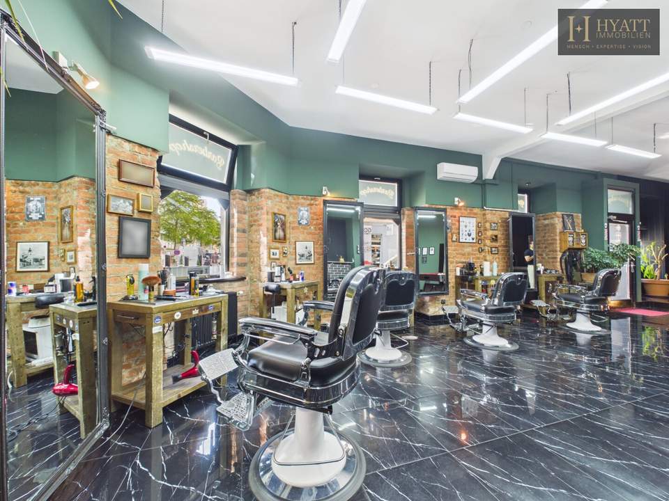 Top Gewerbefläche ca. 115m² Barbershop in 1070 Wien, neuwertig mit Lounge Bereich und offener Bar