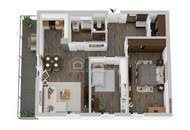 Gemeinsam statt Einsam! Wohnungen für Generation 50+ • Grünruhelage / 3 Zimmer mit Balkon und Garage! (Top 1 - 1.OG - 71 m² )