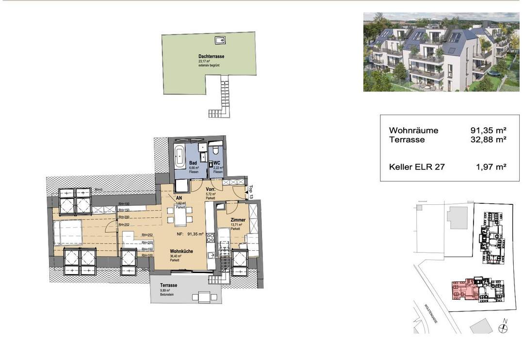 Neues Projekt in der Schwarzelackenau beim Marchfeldkanal - noch 18 Einheiten verfügbar!