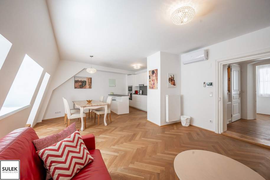 voll möblierte 2 Zimmer DG-Wohnung in Bestlage // Nähe Graben - Stephansdom, Wohnung-miete, 2.000,00,€, 1010 Wien 1., Innere Stadt