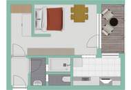 36,74 m²- ARCHITEKTENWOHNUNG MIT SEELE, RAUM und BALKON. 5% RENDITE