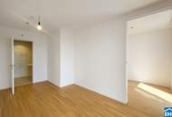 Sonnwendviertel: 2-Zimmer-Wohnung mit Balkon in der 18. Etage – Fitnessraum, Co-Working &amp; Rooftop-Terrasse inklusive!