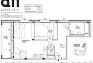 Q11 Leben in Simmering - Helle 2-Zimmer-Wohnung mit Loggia und Deckenkühlung!