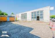 2325 Himberg Großes Grundstück mit heller beheizter HALLE, Außenfläche und bestandsfreiem Mehrparteienhaus mitten in Himberg