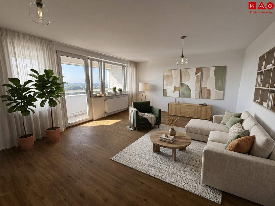 Sehr einladende, großzügige 2-Raum-Wohnung mit Loggia! Im Stadtteil Niedernhart/Spallerhof direkt neben dem Vital- und Einkaufszentrum Muldenstraße! 1A Infrastruktur und Öffi-Anbindung!