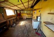 Sanierungsbedürftiges Einfamilienhaus mit Werkstatt und Carport