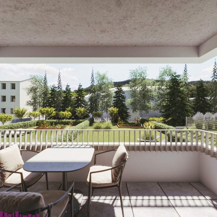 Abkühlen im hauseigenen Pool .... Ihre Traumwohnung mit Terrasse oder Garten und Fernblick Nähe Maurer Wald PROVISIONSFREI !!