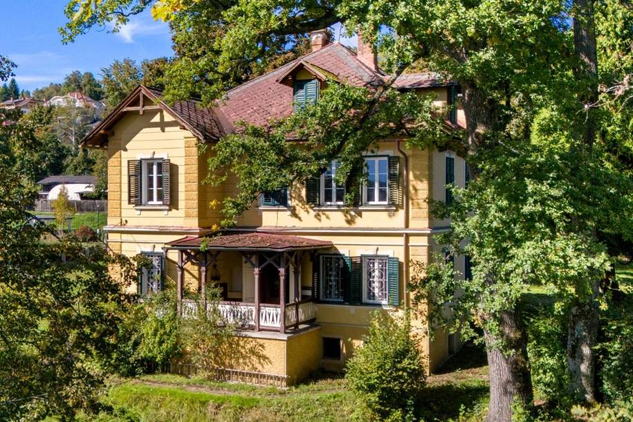 Jahrhundertwende-Villa auf parkähnlichem Grundstück im Zentrum, Haus-kauf, 2.300.000,€, 9220 Villach Land