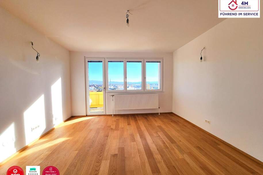 Erstbezug nach hochwertiger Sanierung, Ewe-Küche, Loggia, 7.Liftstock mit Ausblick, Wohnung-miete, 997,95,€, 2700 Wiener Neustadt(Stadt)