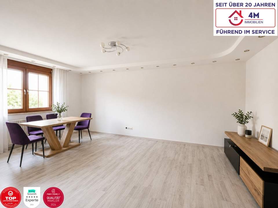 Viel Platz und hoher Wohnkomfort: 3-Zimmer-Wohnung mit zwei Bädern und Parkplatz