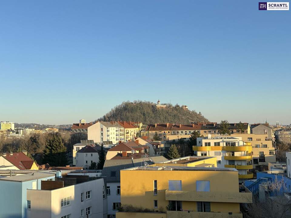 Sonnenverwöhntes Wohnen hoch über Graz – Ihr neues Zuhause mit atemberaubender Aussicht! Traumhafte 90m2 Wohnung mit Schlossbergblick + Balkon Richtung Plabutsch!