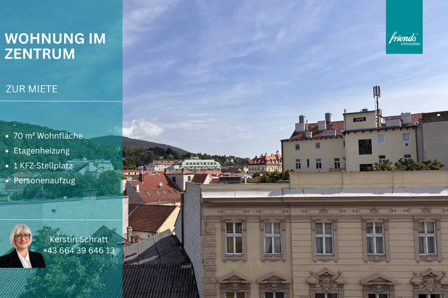 3 ZIMMER im ZENTRUM!!!, Wohnung-miete, 996,00,€, 2500 Baden