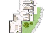 Wohnen mit Weitblick – Sonnige 3-Zimmer-Wohnung mit Terrasse & Garten