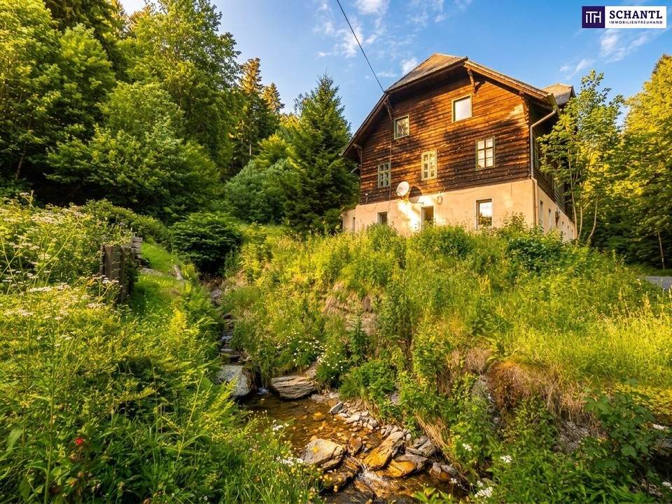Eine süße, verträumte, stark renovierungsbedürftige Immobilie mit ganz viel Charme und Potential, sehr idyllisch gelegen mit dem Rauschen des Baches als Geräuschkulisse.