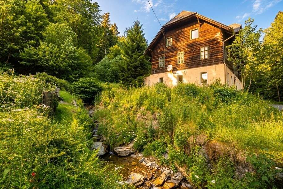 Eine süße, verträumte, stark renovierungsbedürftige Immobilie mit ganz viel Charme und Potential, sehr idyllisch gelegen mit dem Rauschen des Baches als Geräuschkulisse., Haus-kauf, 99.000,€, 8251 Hartberg-Fürstenfeld