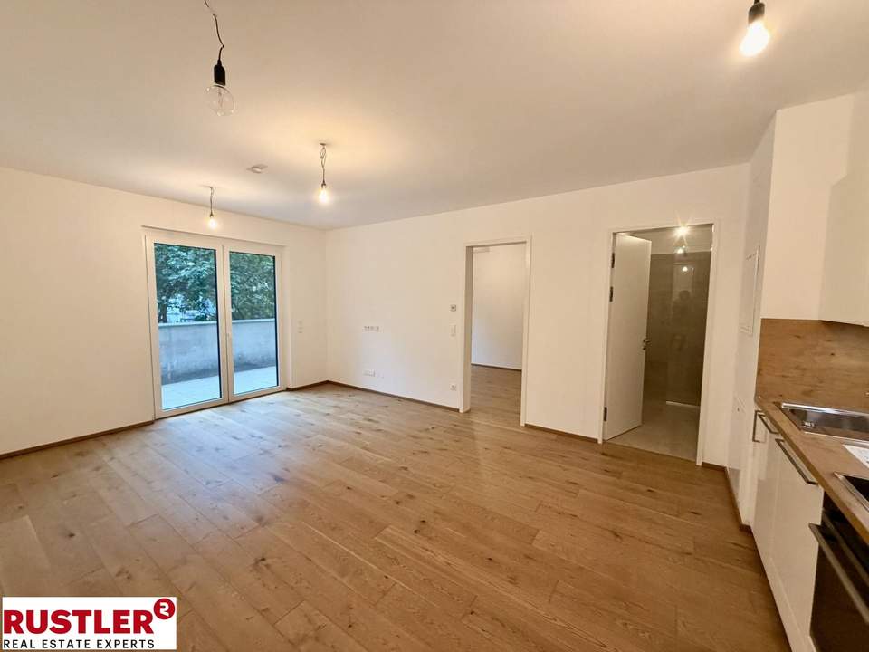Moderne 2-Zimmer-Wohnung mit Terrasse im Erdgeschoss