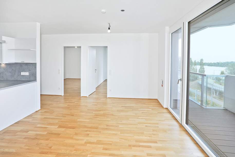 MARINA TOWER - Mehr Raum im Freien: 2-Zimmer-Wohnung mit Balkon &amp; wettergeschützter Loggia, Wohnung-miete, 1.399,00,€, 1020 Wien 2., Leopoldstadt