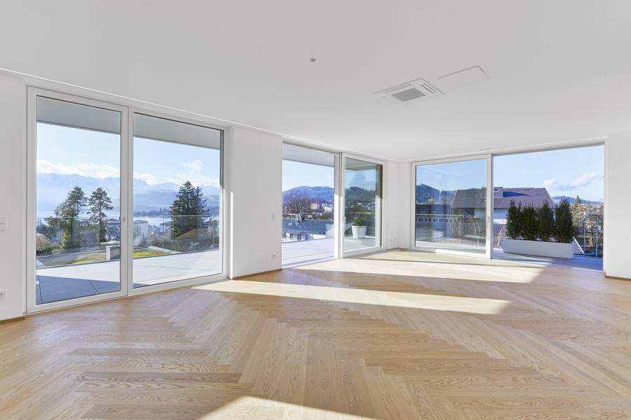 THE PENTHOUSE: Projekt "LIVING FRAMES", 158m² Wohnfläche, schöner Seeblick, Eigengarten (!), Wohnung-kauf, 1.954.470,€, 4810 Gmunden