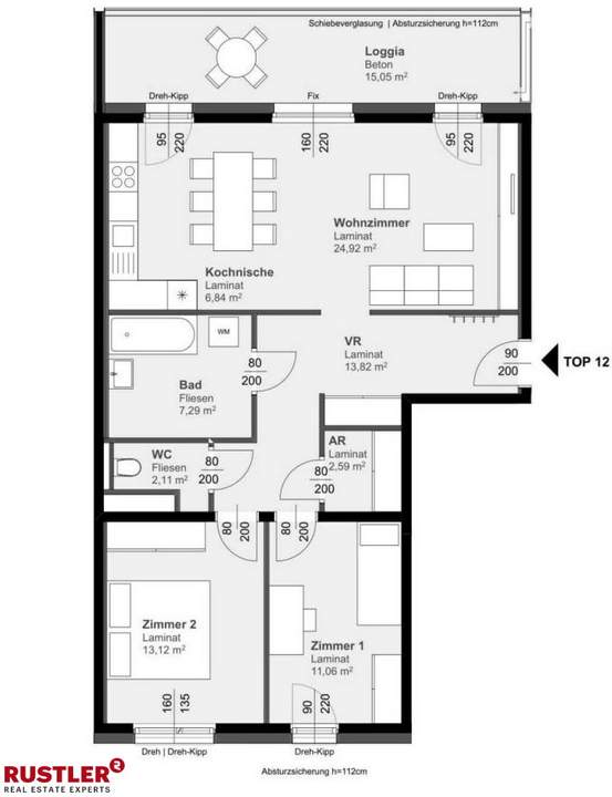 Entzückende 3-Zimmer Wohnung mit LoggiaI NÄHE HAUPTBAHNHOF