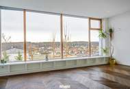 Architektentraum in West-Hanglage mit Blick auf den Thermenort, den Waldrand im Rücken