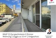 Gut geschnittene 2 Zimmer Wohnung | Loggia ca.12 m² | Erdgeschoss