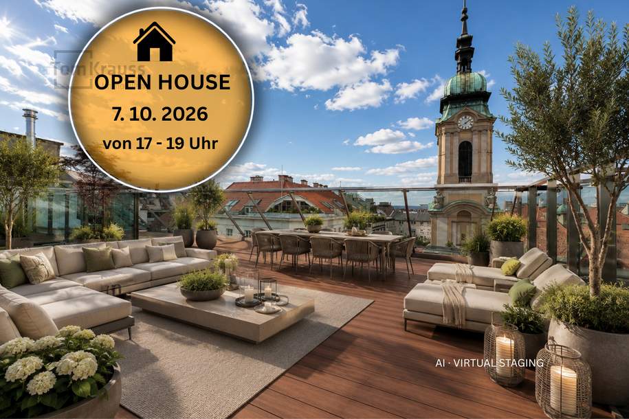 GOLDENER PFAU | ÜBER DEN DÄCHERN DES KARMELITERVIERTELS - EIN PENTHOUSE FÜR BESONDERE ANSPRÜCHE, Wohnung-kauf, 2.667.000,€, 1020 Wien 2., Leopoldstadt