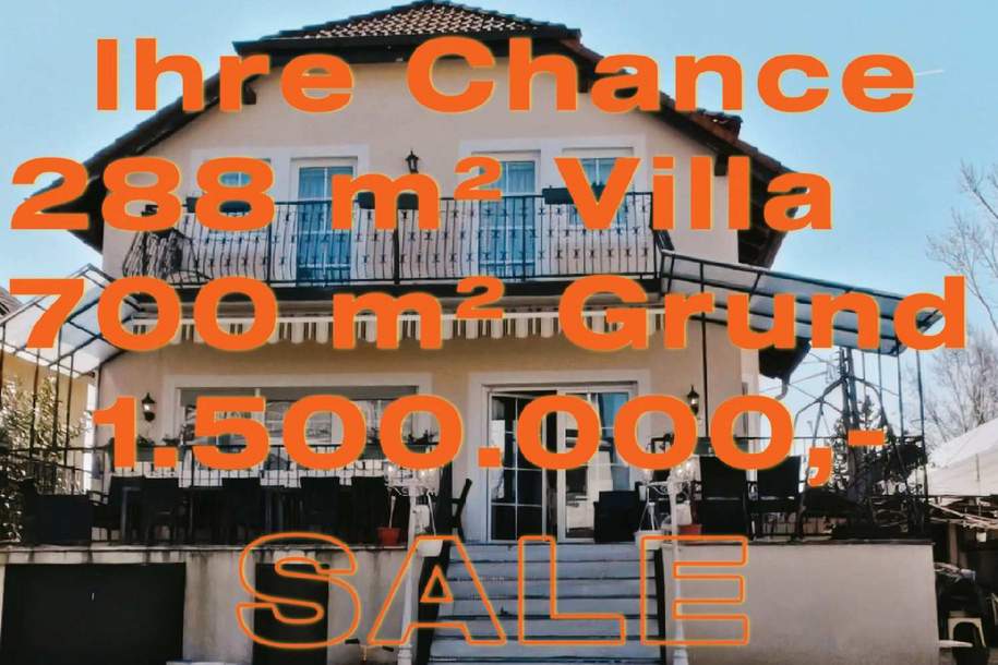 IHRE CHANCE: 8-ZIMMER-VILLA +700 m² EIGENGRUND +GRÜNLAGE +GARAGE +VOLLKELLER, Haus-kauf, 1.500.000,€, 1210 Wien 21., Floridsdorf