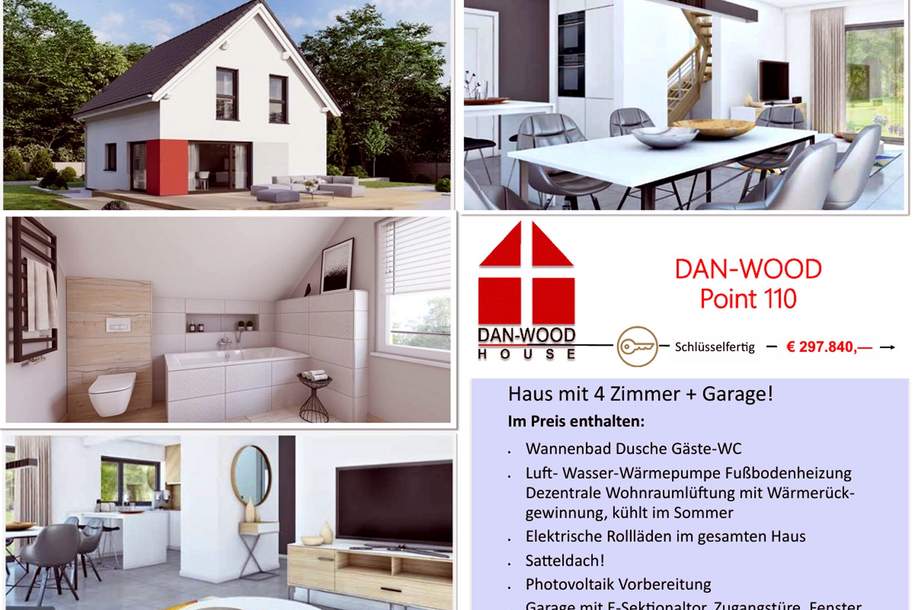 Moderne Erstbezug-Haus mit 4 Zimmern und Terrasse in Oberwart (Provisionsfrei), Haus-kauf, 319.590,€, 7400 Oberwart