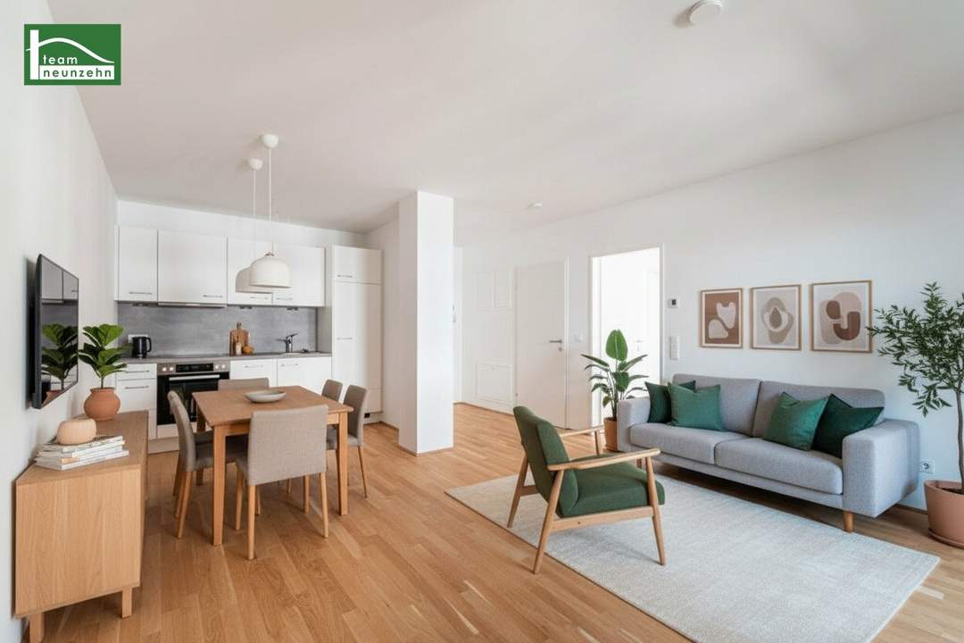 Hochwertig ausgestattet. Mit Freiflächen. Tolle Neubau Erstbezugswohnungen neben der U1 Kagran und der Alten Donau. Garagenplatz noch optional erwerbbar!