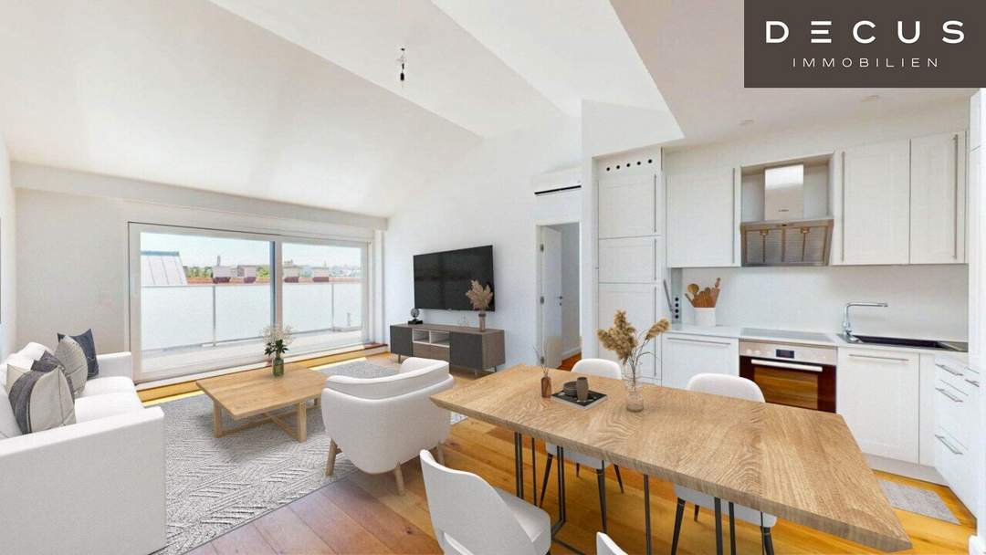 3 ZIMMER | STYLISCHE DACHGESCHOSSWOHNUNG | HERRLICHE TERRASSE | WEITBLICK | KLIMATISIERT