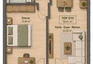 Leistbarer Erstbezug in Feldkirchen bei Graz - rd. 50 m² große 2- Zimmer-Wohnung mit Freifläche!