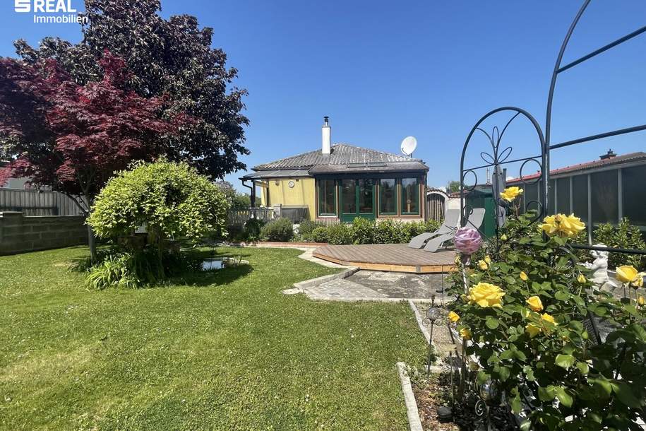 Bungalow mit herrlichem Garten, Keller und Garage - auf Eigengrund!, Haus-kauf, 259.000,€, 7161 Neusiedl am See