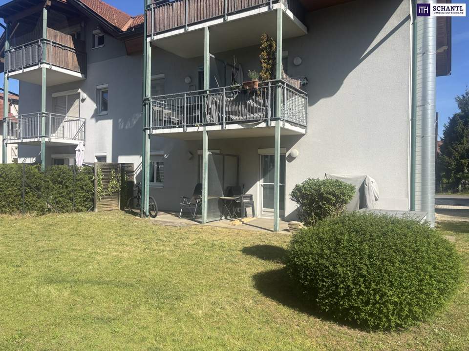++ TOP ANLEGERWOHNUNG in BESTLAGE WETZELSDORF++ GARTENWOHNUNGEN WFL 43,10 m², GARTENANTEIL und TIEFGARAGENPLATZ ++
