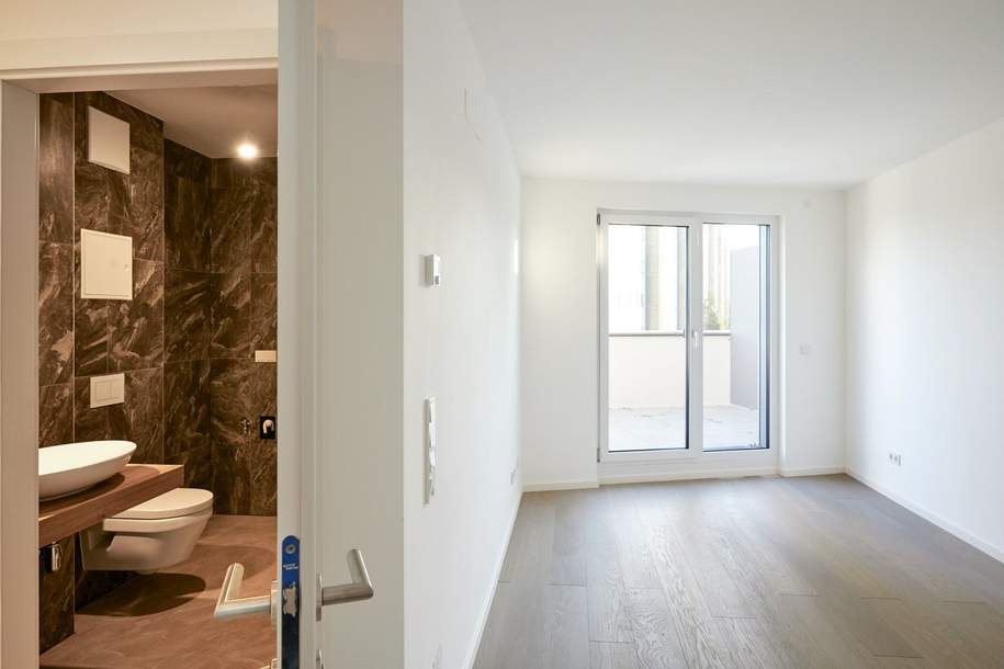 2-Zimmer-Terrassenwohnung in grüner Oase nahe der Donau! ERSTBEZUG!, Wohnung-kauf, 277.000,€, 1220 Wien 22., Donaustadt