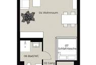 STUDIO-WOHNUNG mit Balkon! I Stellplatz in hauseigener Tiefgarage I hochwertige Einbauküche I Fußbodenheizung I bodenebenerdige Dusche I U1 ca. 13 min. mit Öffis I Billa Plus ca. 300m