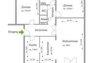 Exklusives Wohnen in 1. Etage: Modernisierte 3-Zimmer Wohnung mit Garten, Terrasse, Garage