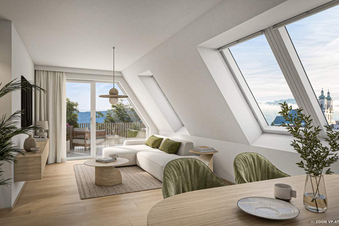 Penthouse-Wohnung mit großem Balkon