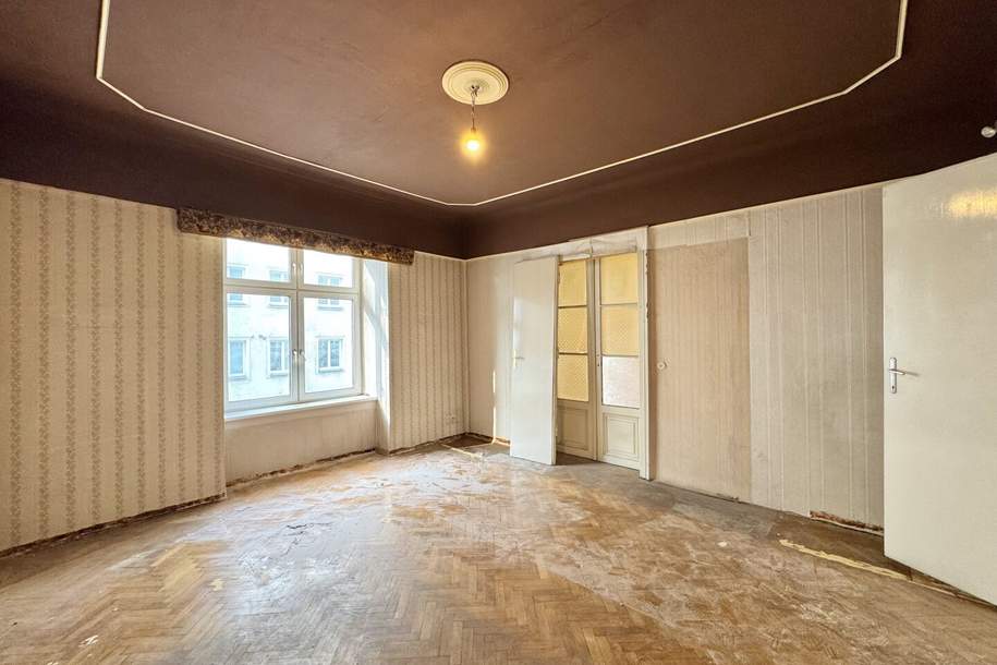 Toplage bei Neubaugasse! Sanierungsbedürftiger 3-Zimmer-Altbau im 2. Stock, Wohnung-kauf, 399.000,€, 1070 Wien 7., Neubau