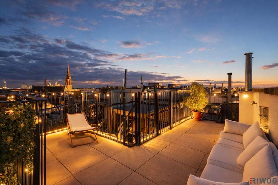 360° CITY VIEW - STYLISCHE DACHGESCHOSSMAISONETTE MIT TERRASSE UND DACHTERRASSE NÄHE 1.BEZIRK / WIEN MITTE / U3 / U4 / ROCHUSMARKT / URANIA, Wohnung-kauf, 1.149.000,€, 1030 Wien 3., Landstraße