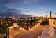 360° CITY VIEW - STYLISCHE DACHGESCHOSSMAISONETTE MIT TERRASSE UND DACHTERRASSE NÄHE 1.BEZIRK / WIEN MITTE / U3 / U4 / ROCHUSMARKT / URANIA