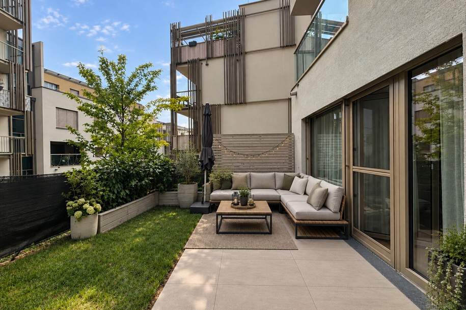 Familien Willkommen | Modern wohnen. Im Grünen leben | Klimaanlage | Tiefgaragenplatz | privater Garten | Südwest-Terrasse, Wohnung-kauf, 398.000,€, 2435 Bruck an der Leitha